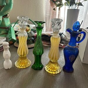 Vintage Avon Glass Decorative Bottles
